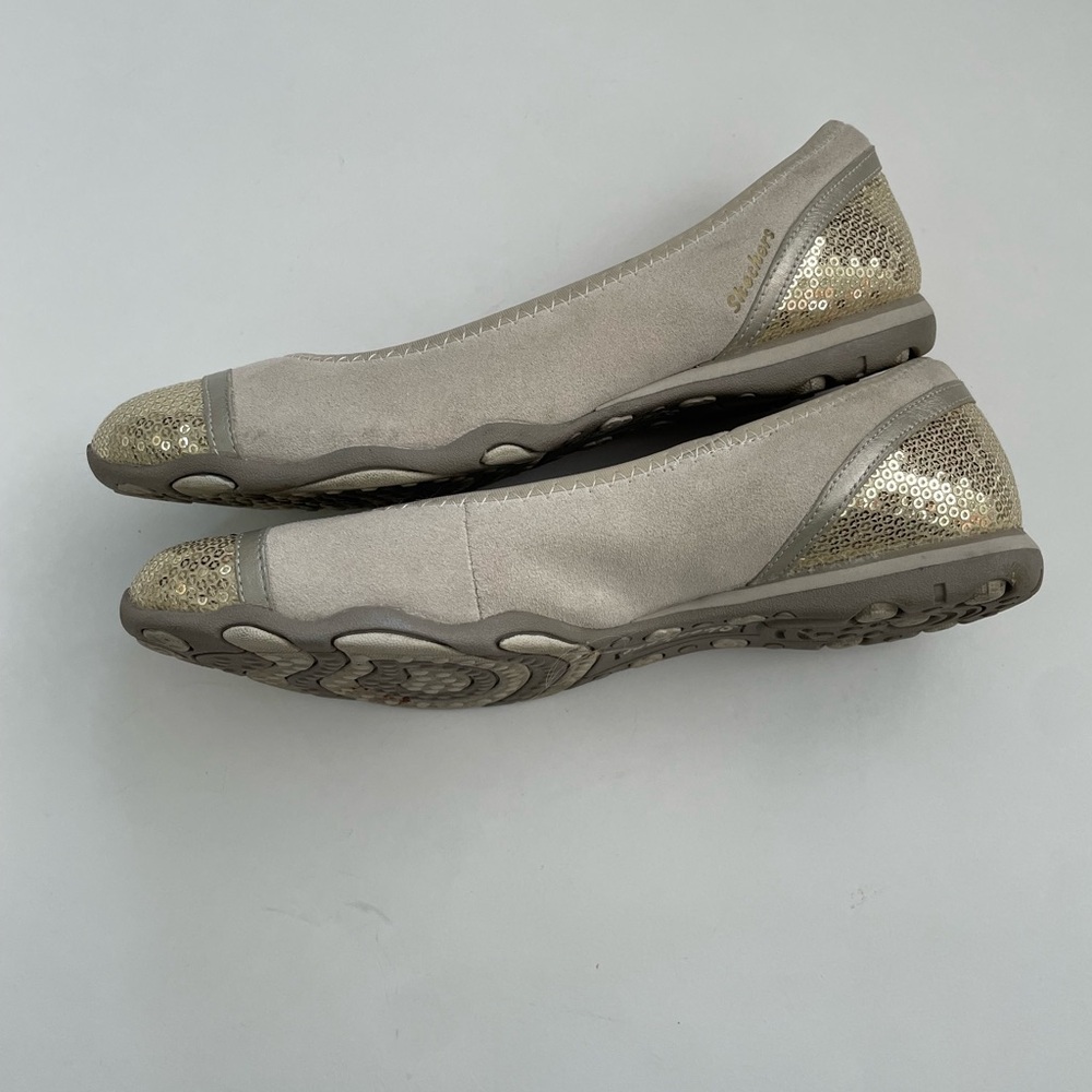 Skechers Gold and Cream Women's Flats - Picture 5 of 7